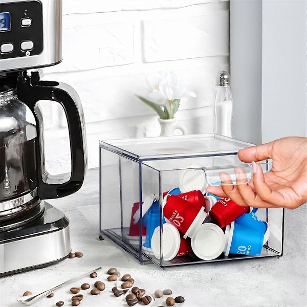 2 stk. K Kop Organizer Kaffekapsel Opbevaringsbeholder Stabelbare Skuffer