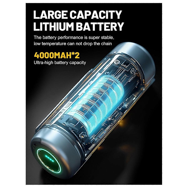 130000RPM Kraftfull Luftblåsare Turbo Våldsam Fläkt med 2 Munstycken 52m/S Handhållen Turbo Jet Fläkt Biltork Borstlös Motor A
