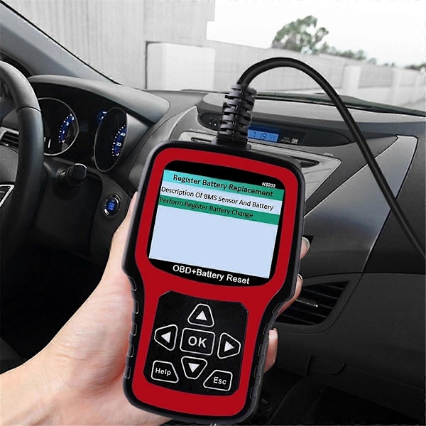NS202 Batteriregistreringsverktyg+OBD/EOBD-diagnostik Stöder 10 OBD/EOBD-testlägen för , , MINI,