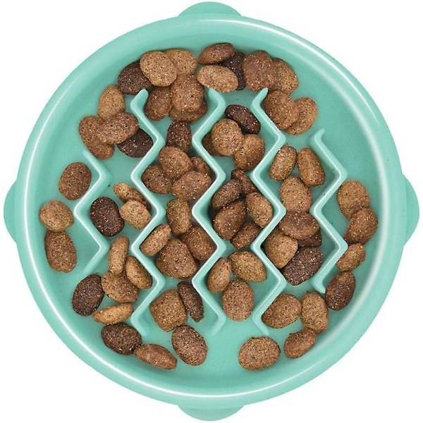 Outward Hound Fun Feeder Slo Bowl Langsom Foder Hundeskål Langsom Foder Hundeskål Bule Den Lille/lillebitte 20x20x4,5cm