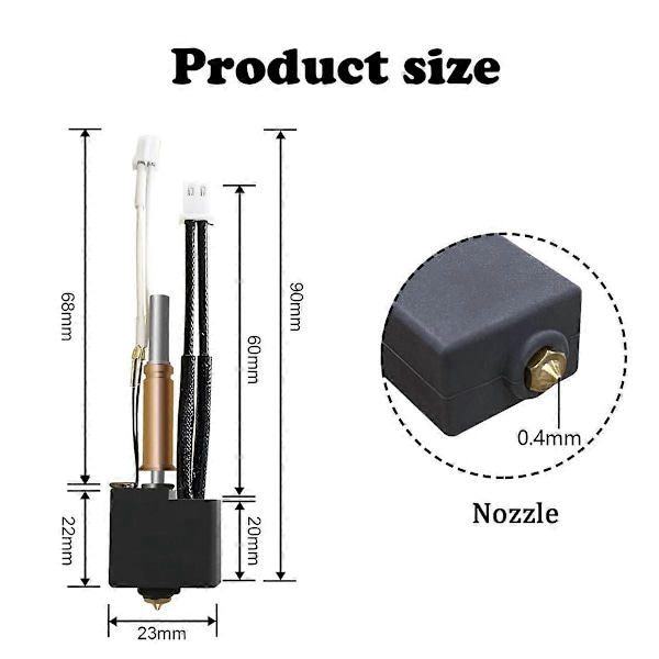 Hotend för -3 Combo Print- Extruder Kit