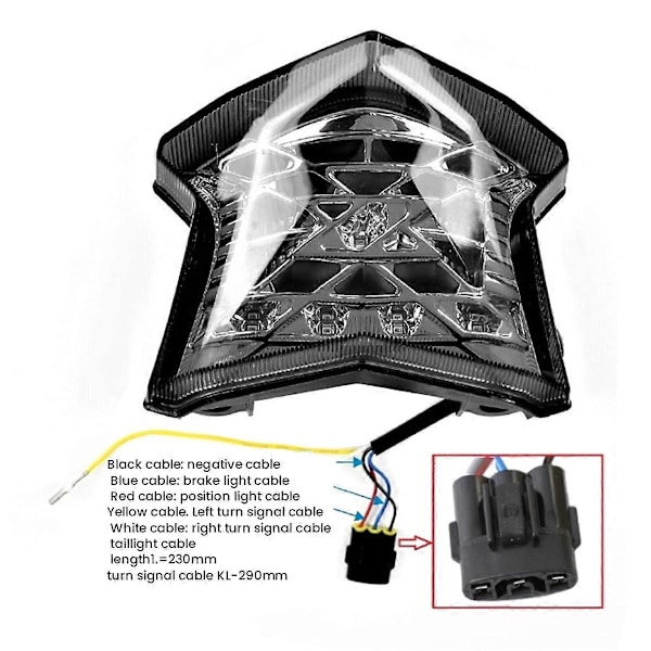 Motorcykel LED Bakljus Bromsljus Blinkers Blinkande Ljus för Z900 Z650 650