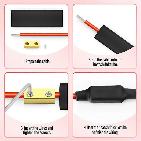 10st 4Awg 60A Fyrkantig Snabbkopplingsplint, Trådkontakt