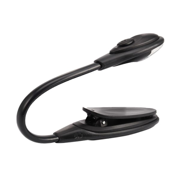 Mini Flexibel Clip-on LED Vit Lampa bokhållare bordslampa Svart