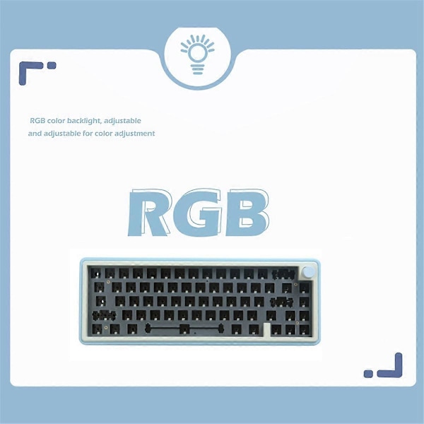 LMK67 CNC DIY Mekaniskt Tangentbordskit RGB Hot Swap, B