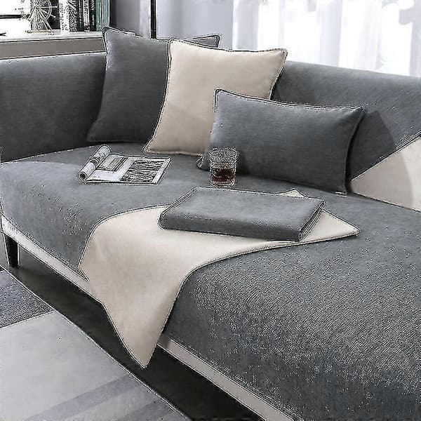 Sklisikker vintage sofabeskyttelse sofateppe Grey 70x180cm