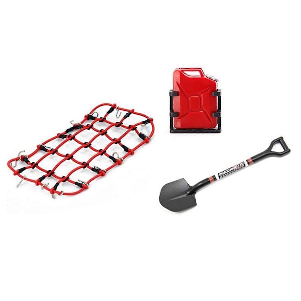 8st Simulerad Resväska Bagage Nät Spade för TRX4 1/10 RC Bil Röd