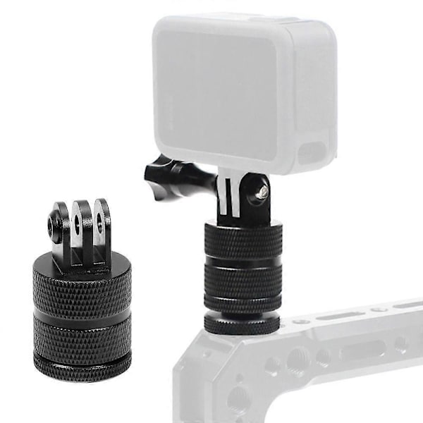 Kamerafästeadapter i aluminium för Canon Standard 1/4\" gängade hål 360 graders rotationsstativfästeadapter för GoPro Diverse kameror