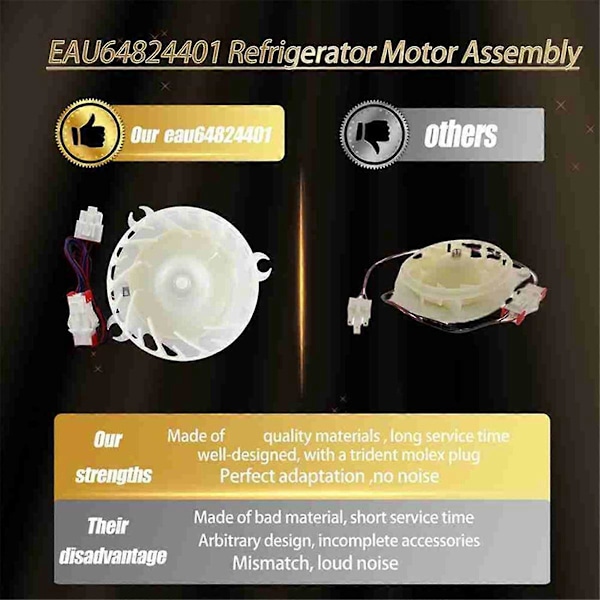 EAU64824401 Fläktmotor för LGKenmore Kylskåpsförångare Fläktmotor