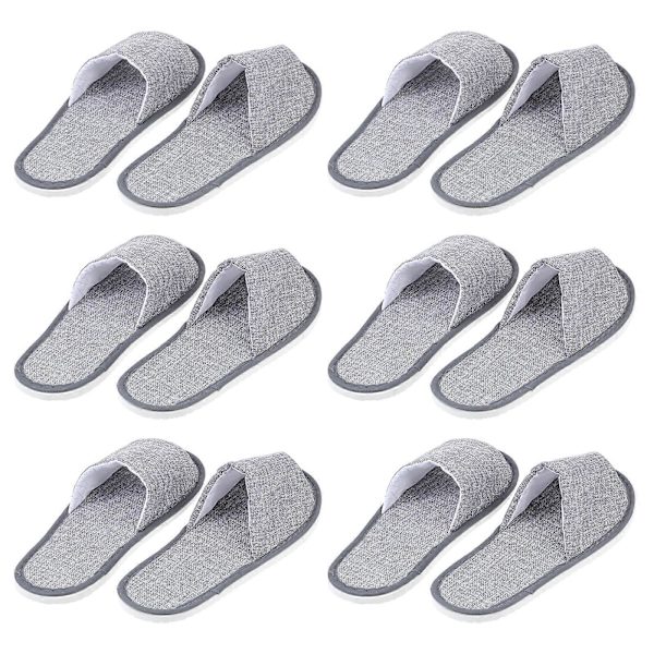 6 Par Bulktofflor Hotelltofflor Innetofflor Hustofflor Gästtofflor Spatofflor