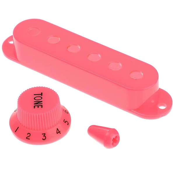 Strat Guitar Pickup Covers Knapper Switch Tip Sæt til Stratocaster Udskiftnings Accessory Kit Mørk Pink