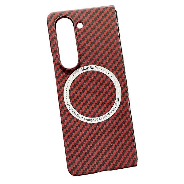 Galaxy Z Fold 5 Fodral Magnetiskt Stötsäkert Skydd, Röd