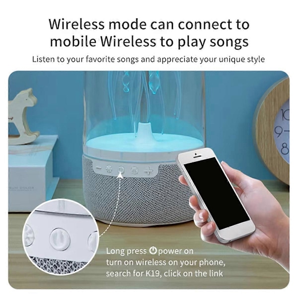 Jellyfish Lampa Bluetooth Högtalare - Färgglad HiFi Stereo 3D Surround