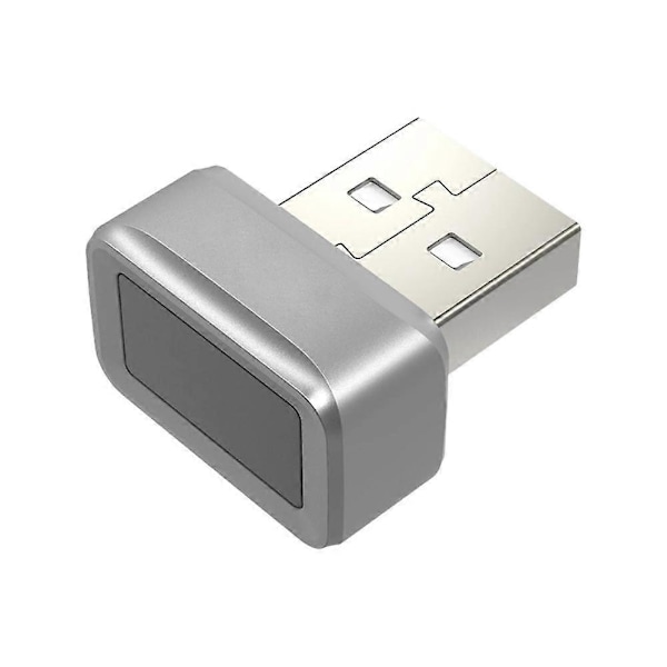 USB Fingeravtrycksläsare FIDO U2F Säkerhetsnyckel Enhet Inloggning - Windows Hello Silver