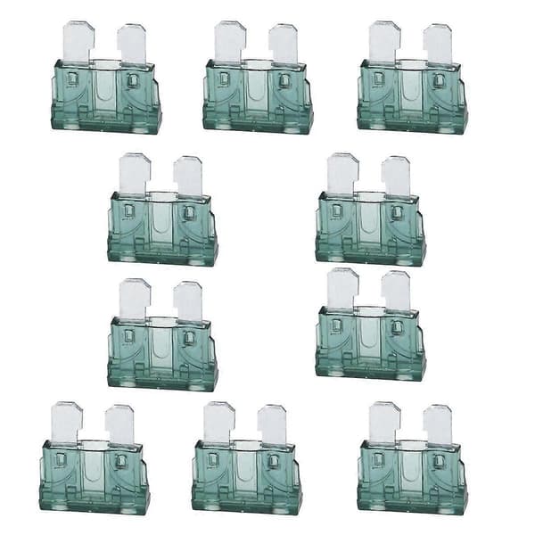 10 stk. 1A 32V Auto Bil Campingvogn Lastbil SUV Båd Mini Sikringer (Sort)