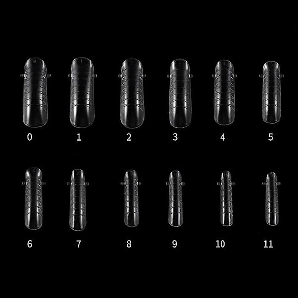 Förläng Gummi Nagelform|120 Stycken Kristallpansar Hjälp-Förlängd Plastpansar Form 02