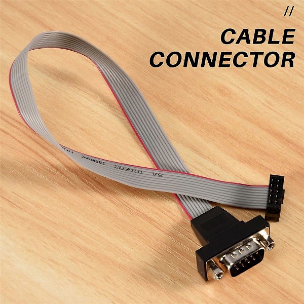 DB9 RS232 til 10-pin fladkabel-stikadapter