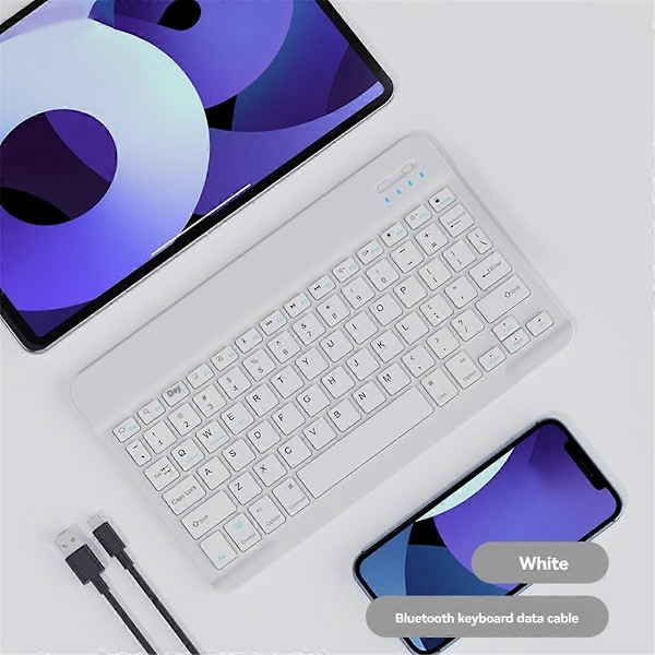 Tastatur til Tablet PC Tablet Gaming Tilbehør Hvid