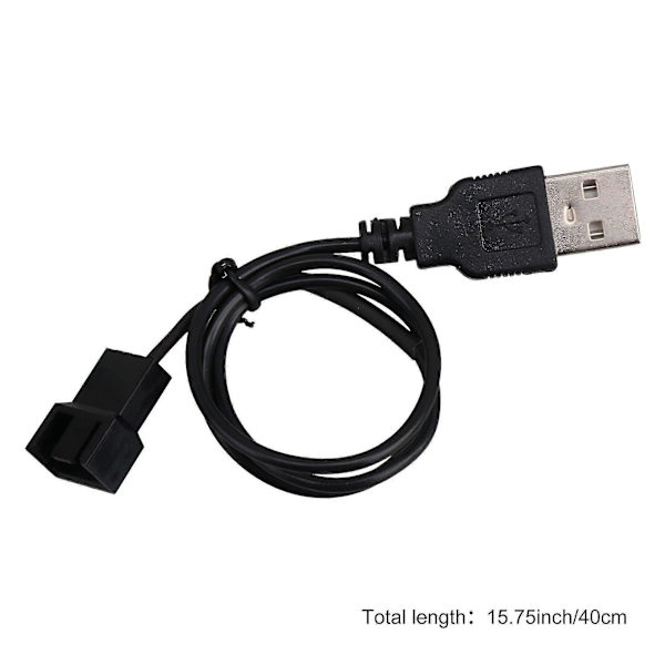30cm USB til 3-pinners adapterkabel for PC-vifte