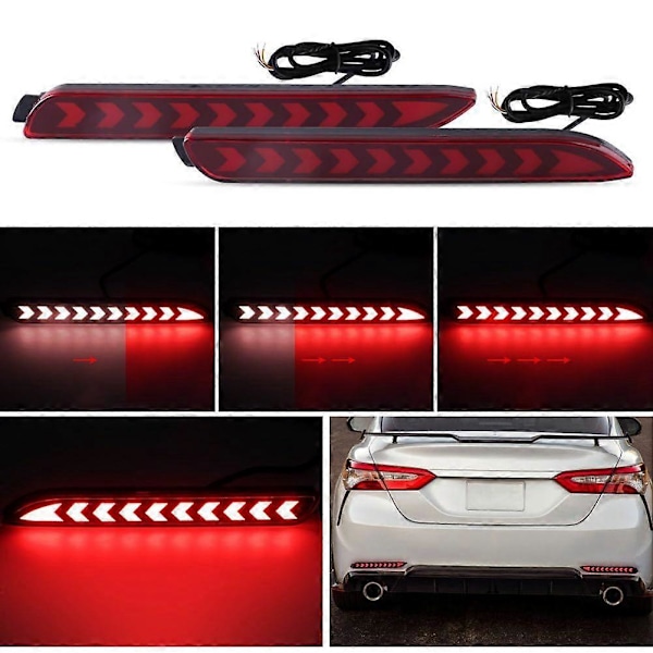LED Bakre Stötfångare Broms Bakljus Sekventiell Blinkerslampa för Vellfire Alphard RX300