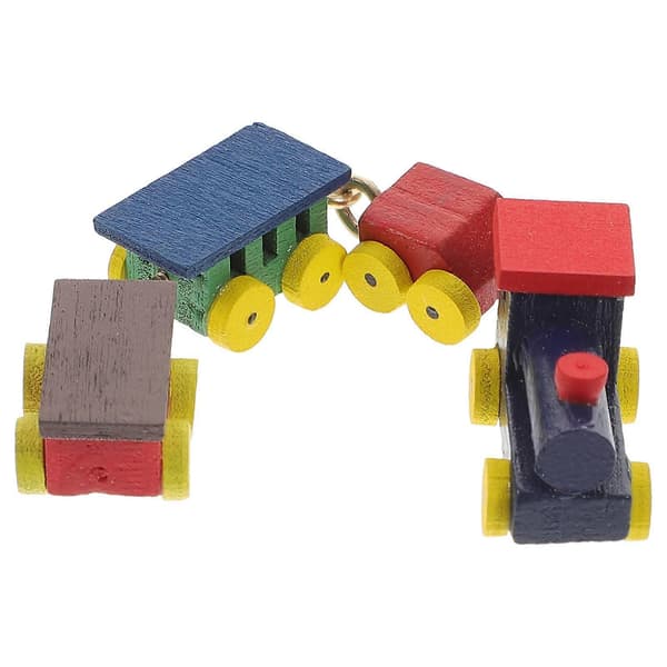 Dukkehus Miniature Tog Model Mini Hus Tilbehør Træ Traditionelt Tog Legetøj