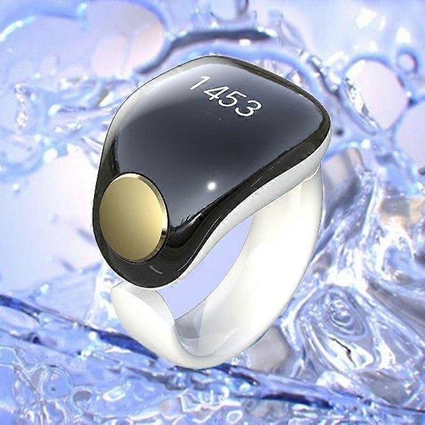 Smart Tasbeeh Ring Islamisk Räknare Digital Räknare för Muslimer Lovprisning Bönepåminnelse Magnetisk Laddning Vattentät A