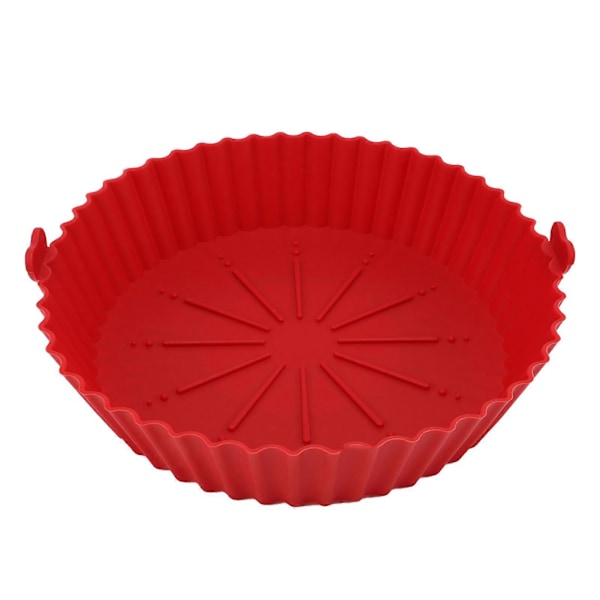 Silikon Bakform Miljövänlig Livsmedelsgodkänd Non-Stick Multifunktionell Högtemperaturtålig Mikrovågsugn Återanvändbar Rund Form Bakplåt Red Large