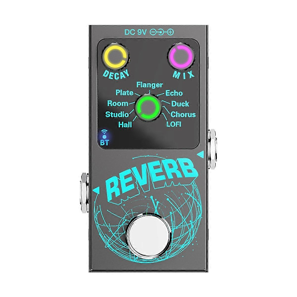 Gitarr Digital Reverb Pedal Inbyggd 9 Digital Reverb Tillbehör