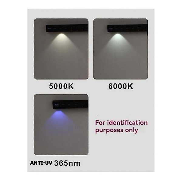 7Modes Värilämpötilalamppupylväs 2700K-6000K+UV365nm A