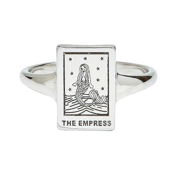 Ring som passar ditt finger, fiskstjärt/sol/måne, ring i legering, astrologi, spådom, magi A