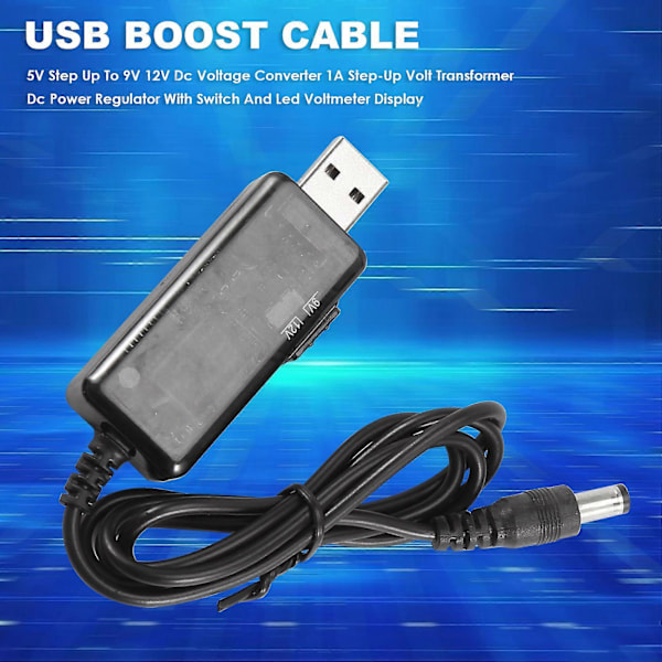 USB Boost-kabel 5V Steg Upp Till 9V 12V Omvandlare 1A Steg-Upp