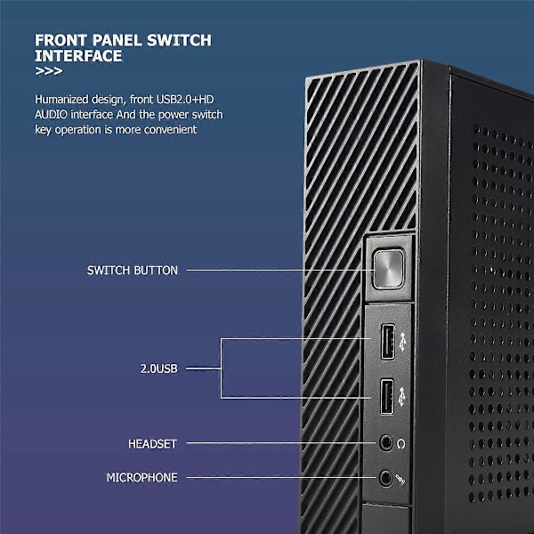 ITX Datorchassi M06 Mini Desktop Chassi HTPC Industriellt Kontrollchassi