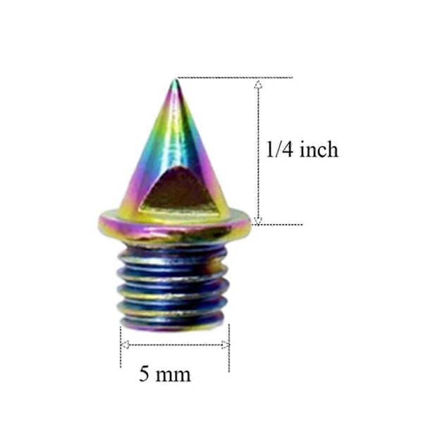 20 st 1/4 tums friidrottsspikar med spiknyckel
