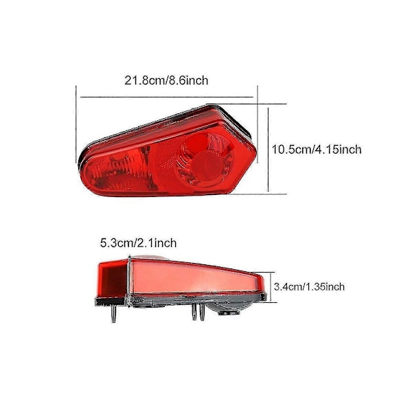 Baklykta För Atv 2005-2013 Sportsman 500-800 12v Led Baklykta Bromsljus Kit 2411153 Röd