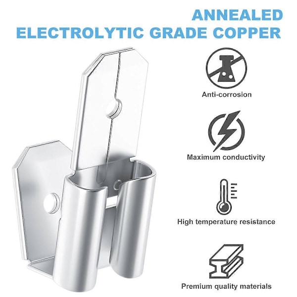 3-vägs Elektrisk Hona Hane Spad Krympterminaler Kit Silver