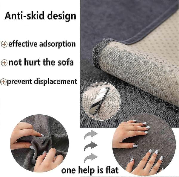 Sklisikker vintage sofabeskyttelse sofateppe Dark Grey 90x160cm