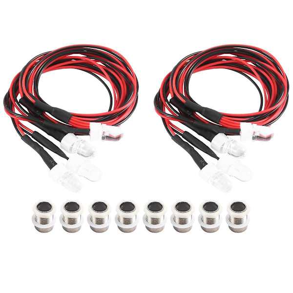 RC Billjus 3-9V Ljusset Strålkastare för 1/5 1/8 1/10 1/12 1/14 RC Modellbil Lastbil LED