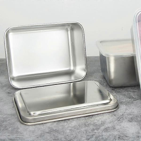 Less Steel -kee Box Stora Låda Med Lock Mat Stora Låda Ing Ingrediensförpackning