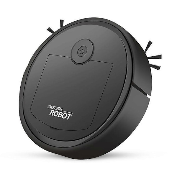 Robotdammsugare Intelligent Lågt Ljud Fångare Mattrengörare, Svart