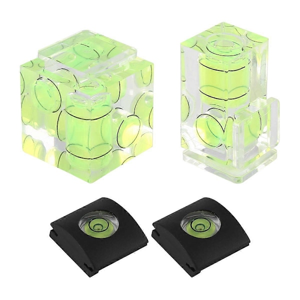 Vattenpass för Blixtsko, Kamera Bubbelvattenpass Blixtsko 3-axligt 2-axligt 1-axligt (4-pack)