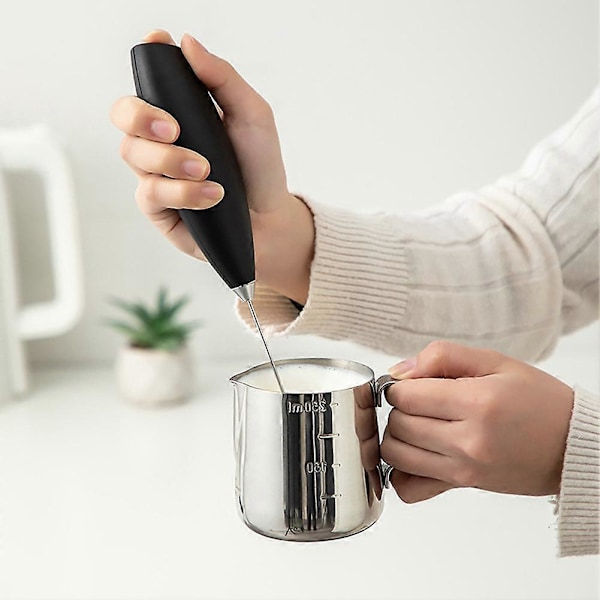 Elektrisk Äggvisp Mjölkskummare Trådlös Handhållen Kaffe Cappuccino Skummare Hushålls Mini Visp Mixer Vit