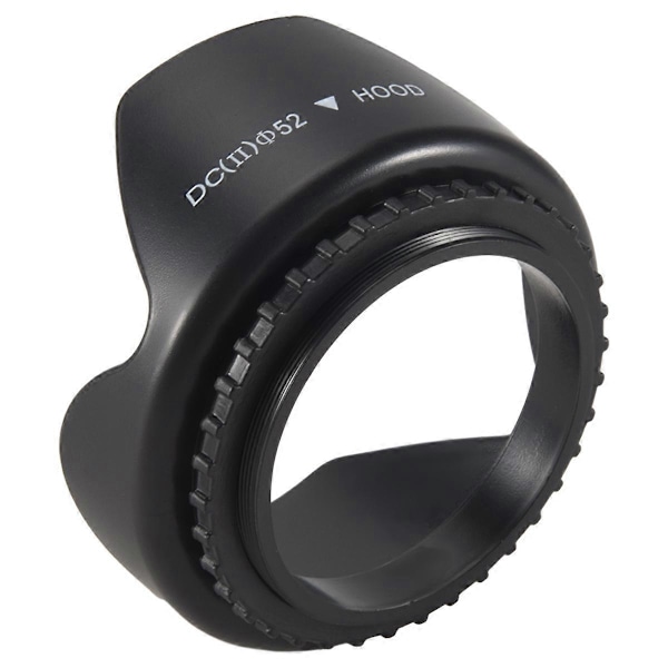 52mm Blomformad motljusskydd för D5200 D5100 D3200 kit