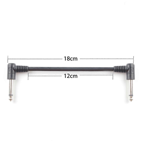 6-pack 18 cm Gitarr Effektpedal Runda Patchkablar Flerfärgade