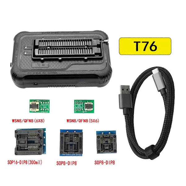T76 USB3.0 -ohjelmointilaite tukee EEPROMNAND NOR EMMC BGA:ta