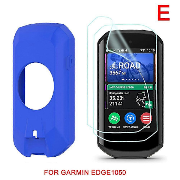 Silikoninen suojakotelo Garmin Edge 1050:lle, kattava suojakotelo Blue