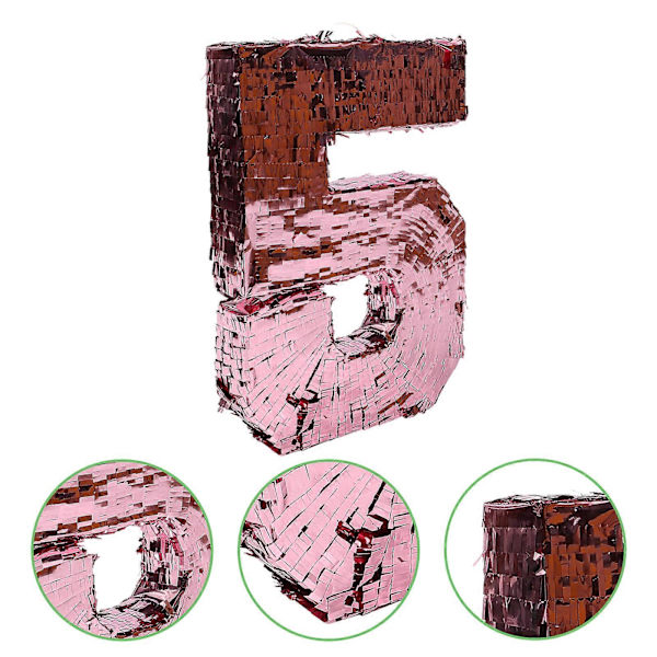 Värillinen numero pinjata koriste festivaali juhla paperi pinjata numero 5 muotoinen pinjata syntymäpäivä koriste