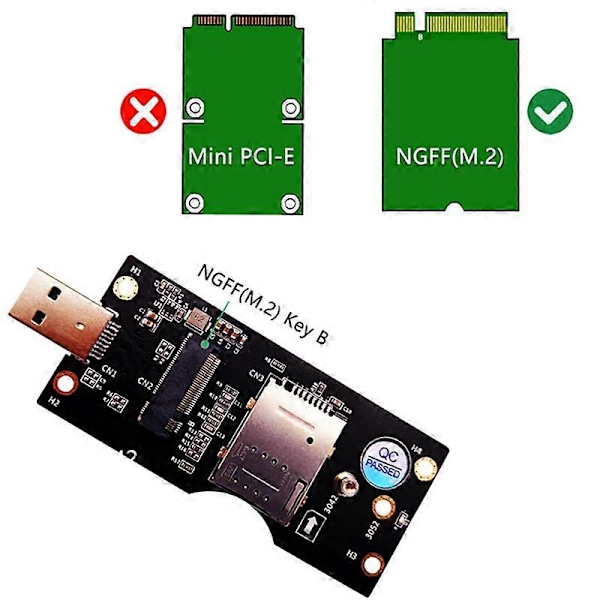 NGFF-modul till SIM med USB 3.0 3G/4G/5G-modul