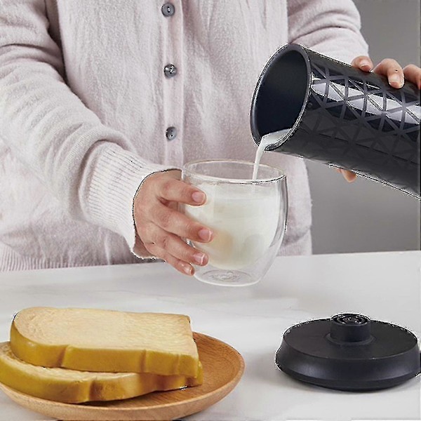 Elektrisk mjölkskummare kompatibel med Latte Kaffe Värmare EU-kontakt