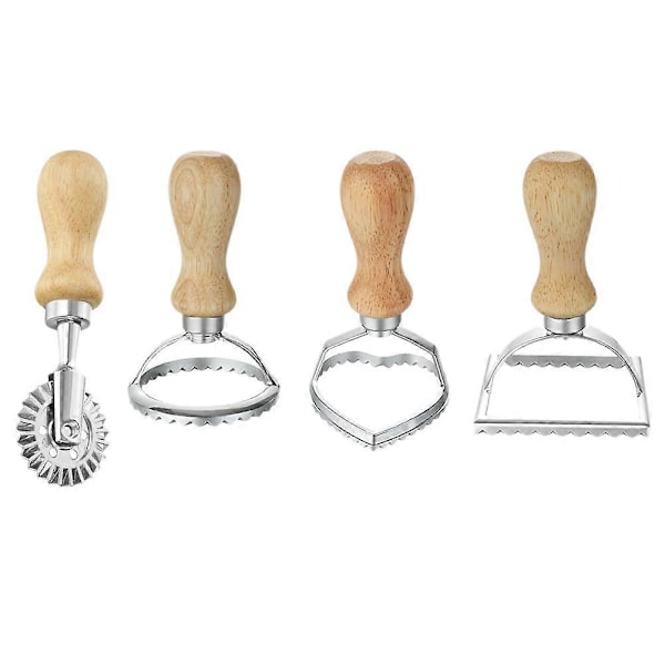 4 kpl Alloy Cookie -muotit Dumpling Die Cutting Kakunleikkauslaitteet Leivontaväline