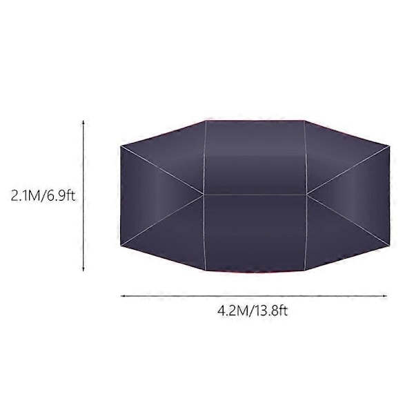 Bil Solskydd Paraply Skydd Tält Duk UV-skydd 4.2 x 2.1M Blå